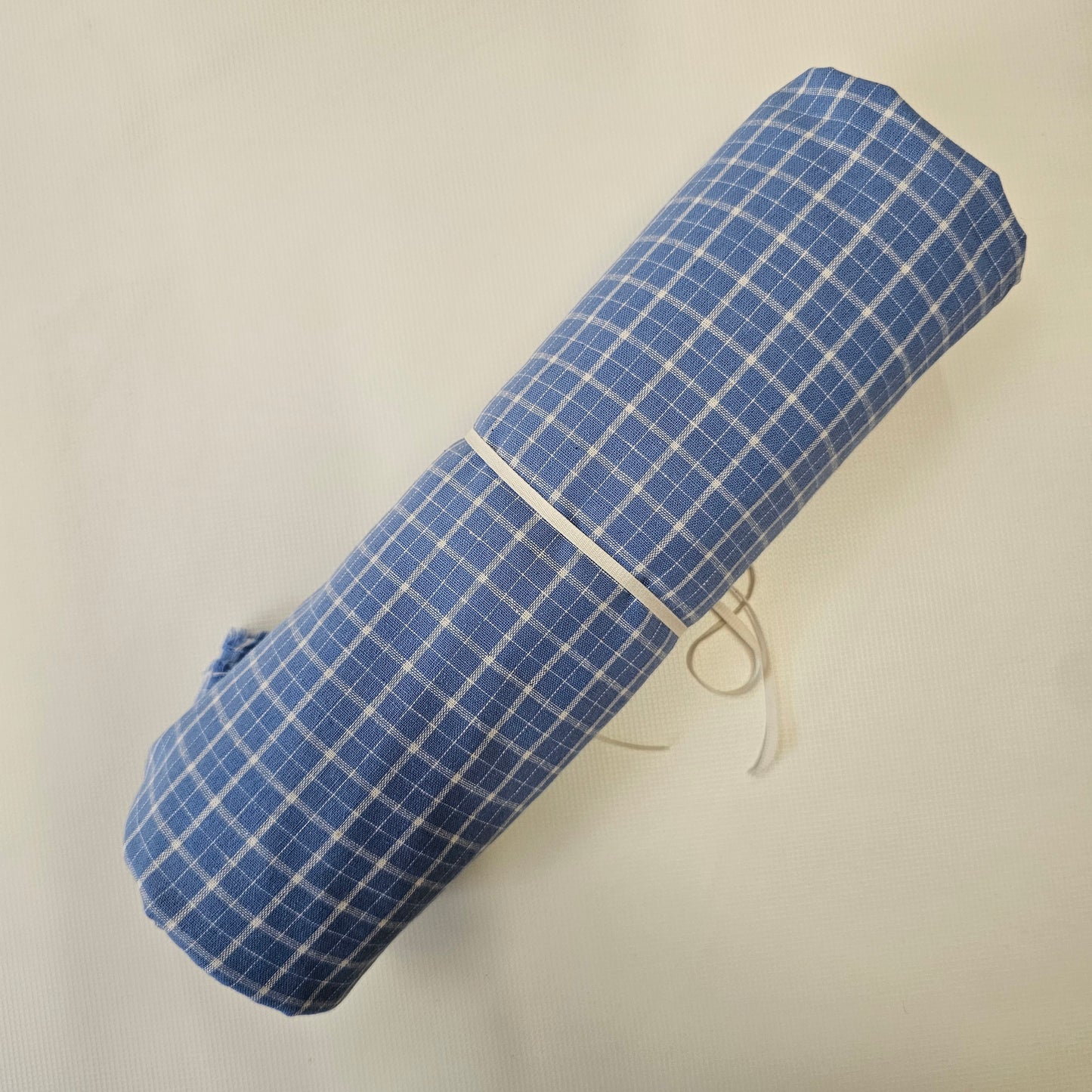 Fabric Homespun - wedgewood & cream check