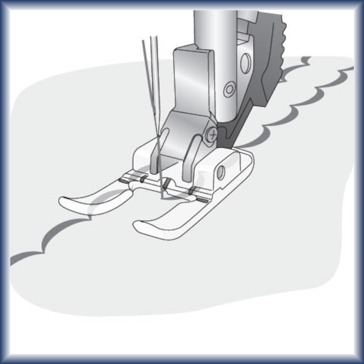 Domestic Presser Feet Clear Applique open toe for PFAFF