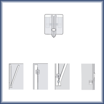 Domestic Presser Feet Invisible Zipper for PFAFF