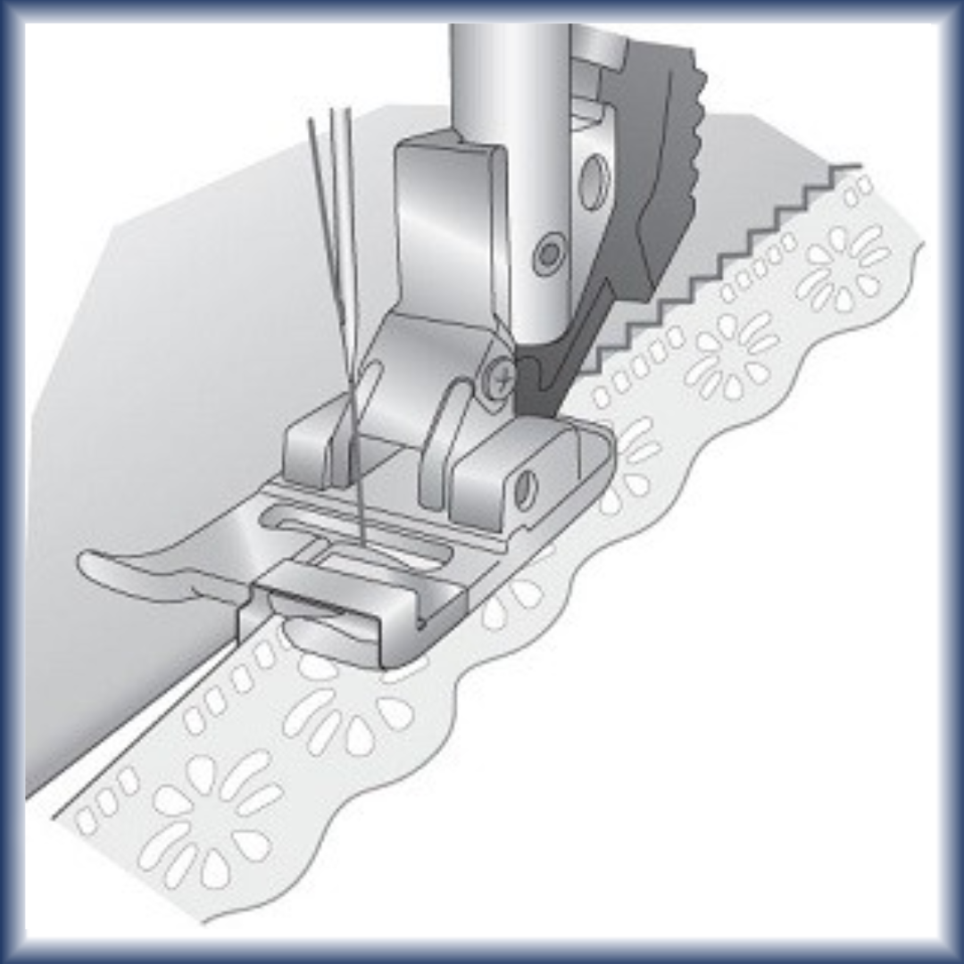 Domestic Presser Feet Narrow Edge w/ IDT for PFAFF