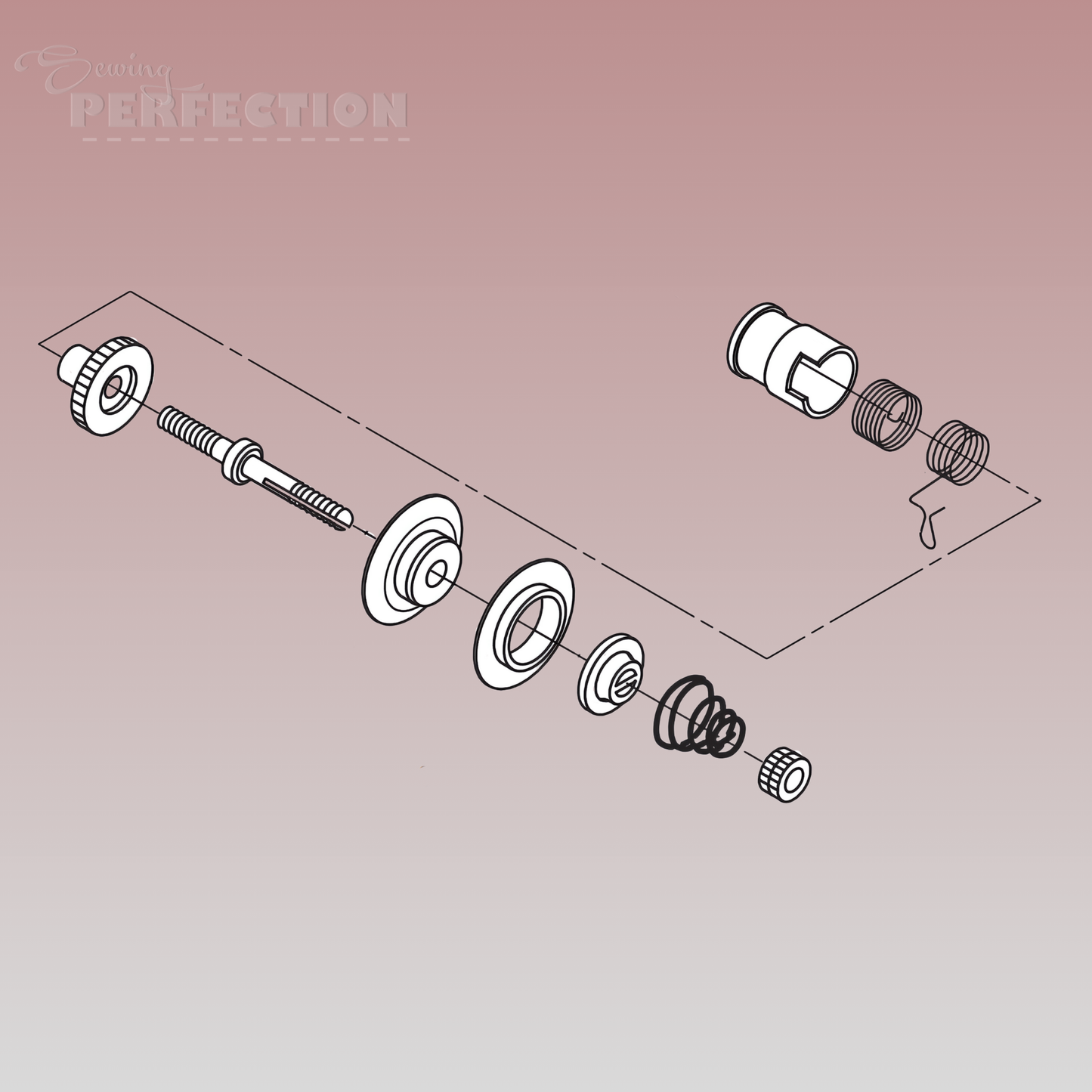 Industrial Parts Lower Tension Assembly for Singer 132-K6/Seiko 2B