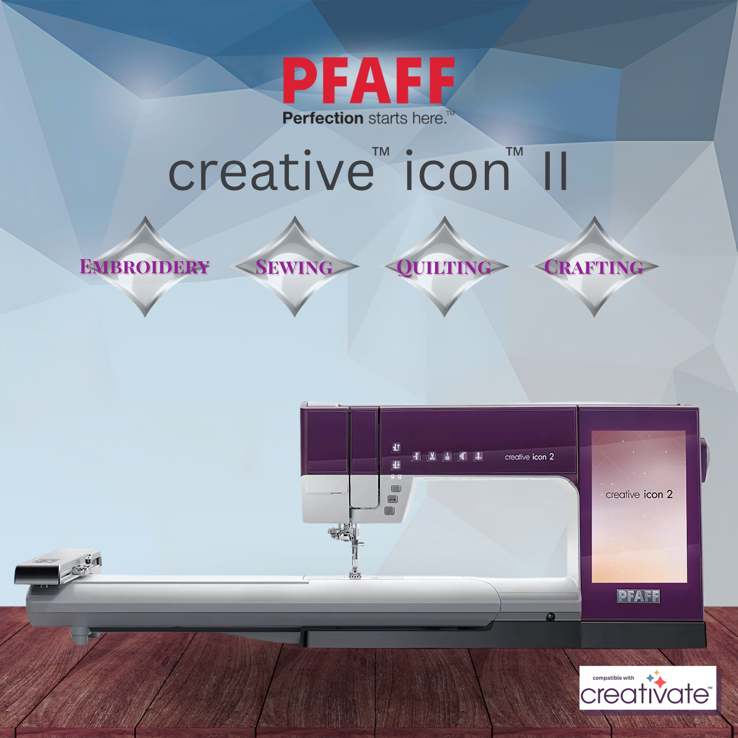 Domestic Embroidery PFAFF creative icon II