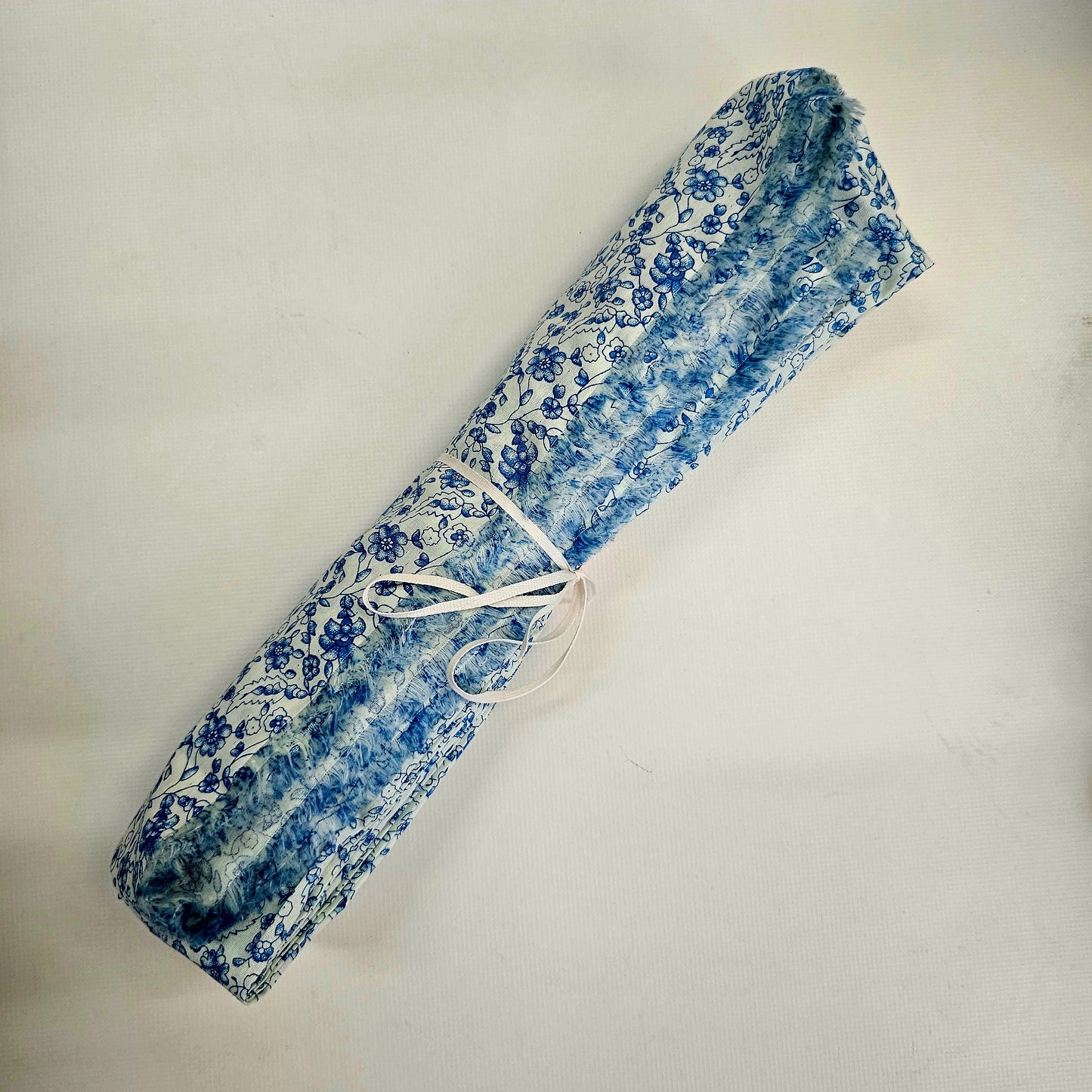 Fabric Printed Lawn - Floral Blue & Cream