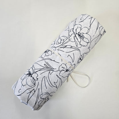 Fabric Lawn - Black and White modern floral