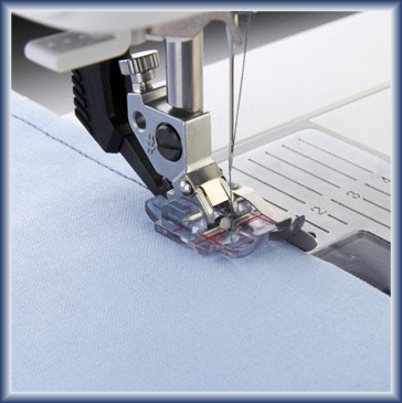 Domestic Presser Feet Clear Quarter inch with guide for PFAFF