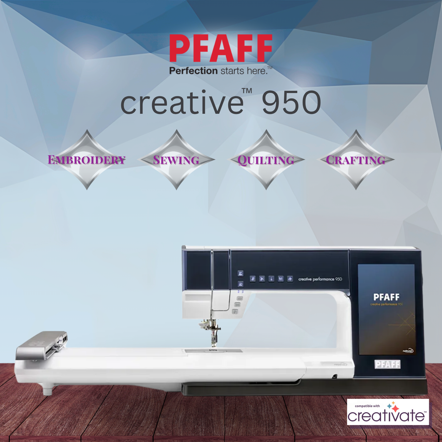 Domestic Embroidery PFAFF creative performance 950