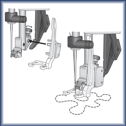 Domestic Presser Feet Open Toe Free-Motion for PFAFF